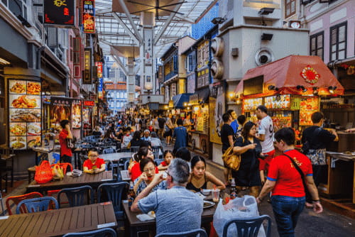 Chinatown Food Street in Singapore